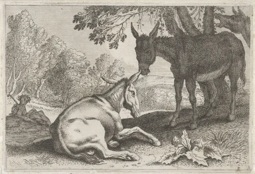 Ezels by anonymous, print, 1636-1705