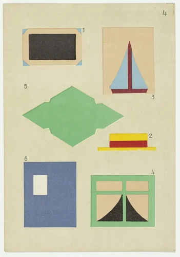 Gift 13: Paper Cutting (Kindergarten material based on the educational theories of Friedrich Froebel) by Hans Kappler, design, 1920