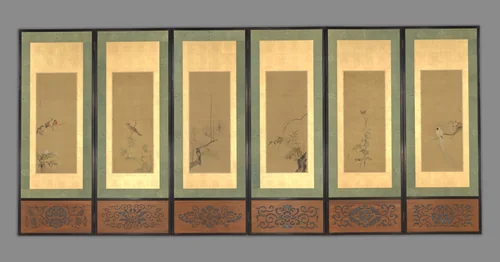 Birds and Flowers by Kano Tan'yū (狩野探幽), painting, 1600-1699
