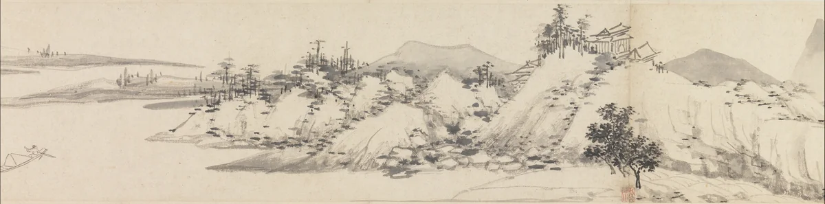 Autumn Colors among Streams and Mountains by Shen Zhou (沈周), painting, 1480-1510