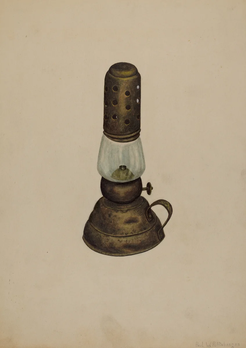 Lamp by Paul Poffinbarger, index of american design, 1939