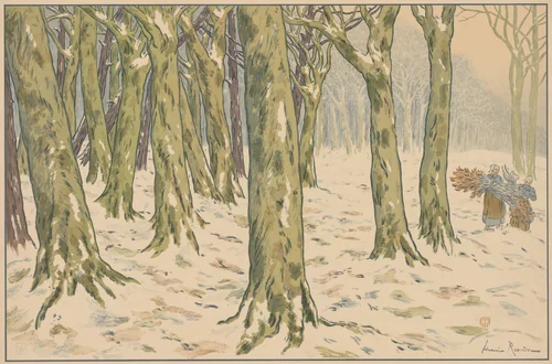 The Woods, Winter by Henri Rivière, print, 1898