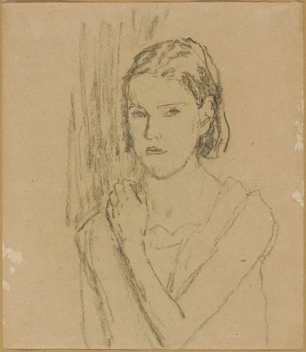 Jeune Fille (à la lampe) (Young Girl by Lamplight) by Gwen John, drawing, 1876-1939