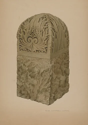 Stone Gate Post by Rose Campbell-Gerke, index of american design, 1939