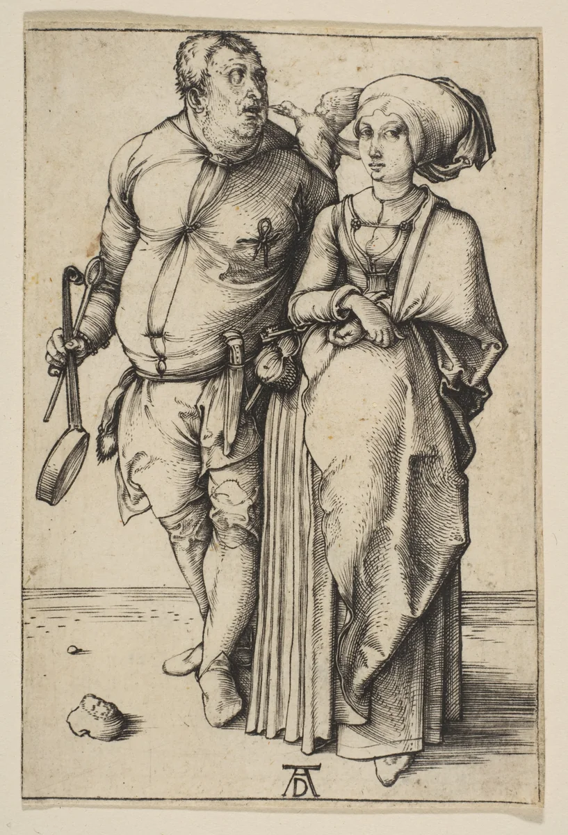 The Cook and His Wife by Albrecht Dürer, print, 1496