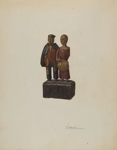 Carved Group: "Mennonites Homeward" by Selma Sandler, index of american design, 1939