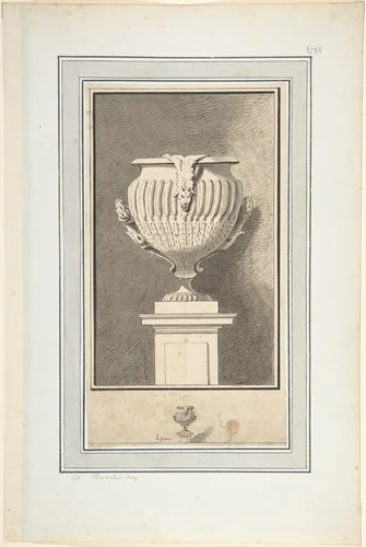 Study for Plate 7 of Bouchardon's "Second livre de vases" by Edme Bouchardon, drawing, 1710-1762