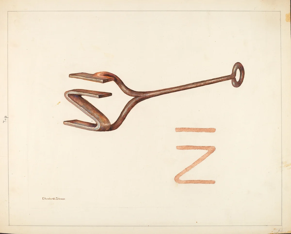 Branding Iron by Elizabeth Johnson, index of american design, 1942