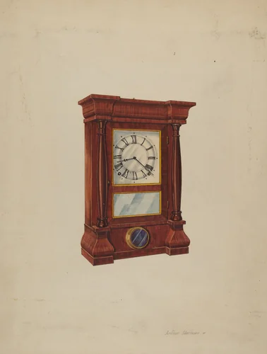 Seth Thomas Clock by Arthur Mathews, index of american design, 1937