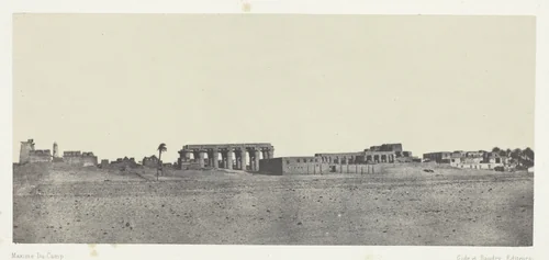 Louqsor, Vue Générale des Ruines; Thèbes, plate 24 from the album "Egypte, Nubie, Palestine et Syrie" (1852) by Maxime Du Camp, photograph, 1849-1851