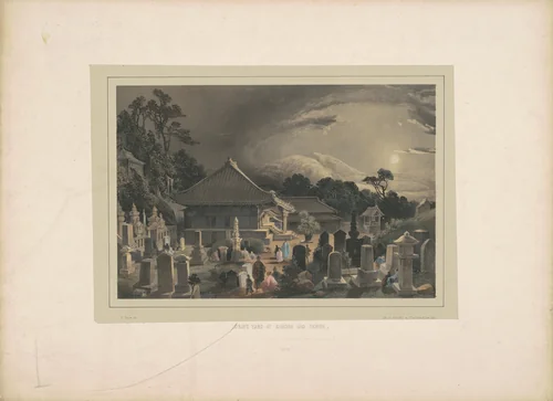 Grave Yard at Simoda dio Zenge by William Heine, portfolio, 1856