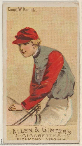 Count W. Kaunitz, from the Racing Colors of the World series (N22a) for Allen & Ginter Cigarettes by Allen & Ginter, print, 1888