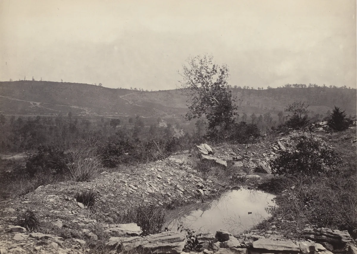 Mission Ridge, from Orchard Knob from the album Photographic Views of Sherman's Campaign by George N. Barnard, photograph, 1864