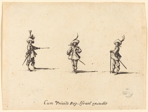 Unarmed Drill by Jacques Callot, print, 1634-1635