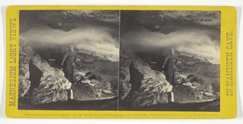 "Deserted Chamber", No. 17 from the series "Mammoth Cave Views" by Chas Waldack, photograph, 1866