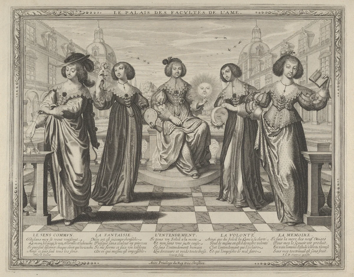 The Palace of Faculties of the Soul (Le Palais des Facultes de l'Ame) by Jean Couvay, print, 1620-1650