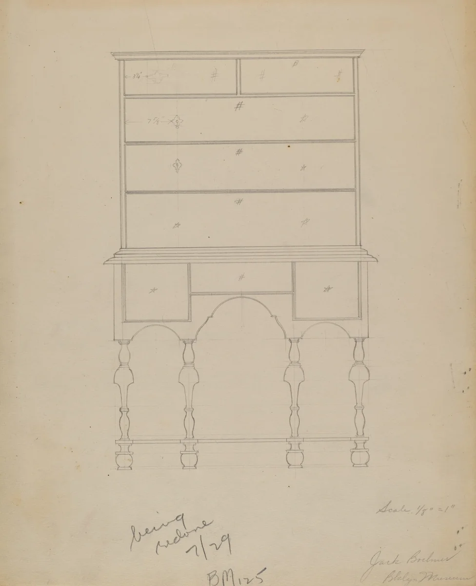 Chest by Eugene Barrell, index of american design, 1935-1942