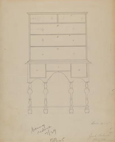 Chest by Eugene Barrell, index of american design, 1935-1942