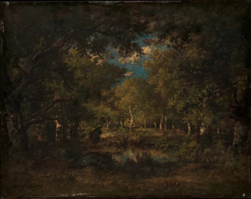 The Forest of Fontainebleau by Narcisse Virgile Diaz de la Peña, painting, 1874