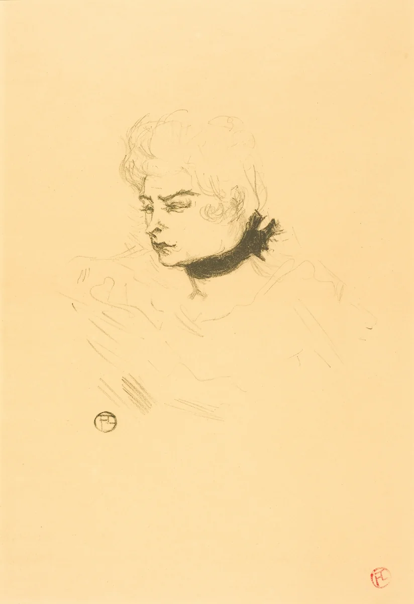 Mlle. Pois Vert by Henri de Toulouse-Lautrec, print, 1895