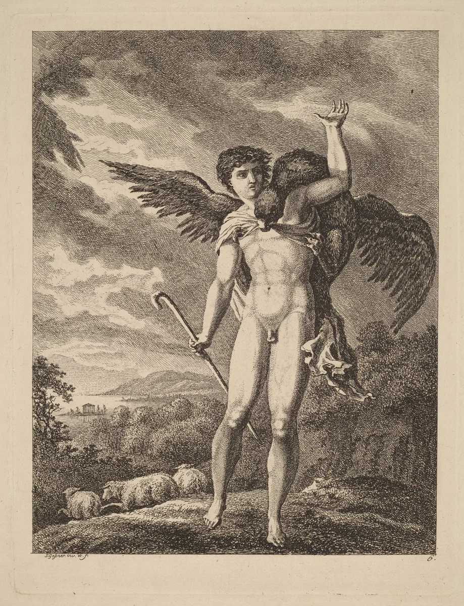 The Rape of Ganymede by Salomon Gessner, print, 1769-1771