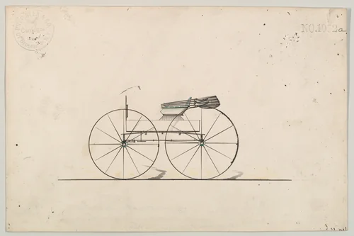 Design for Wagon, no. 1052a by Brewster & Co., drawing, 1850-1870