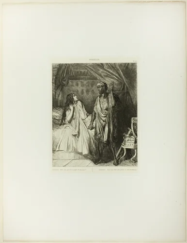 Have you pray'd tonight, Desdemona?, plate twelve fom Othello by Théodore Chassériau, print, 1844