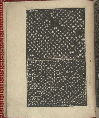 Ce est ung tractat de la noble art de leguille ascavoir ouvraiges de spaigne... page 17 (verso) by Willem Vosterman, book, 1527-1540