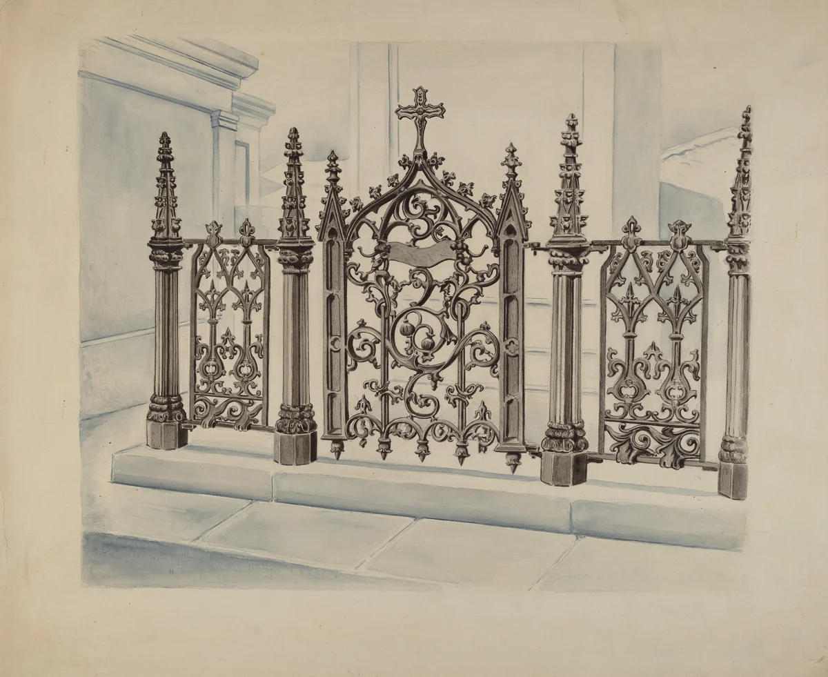 Cast Iron Gate and Fence by Al Curry, index of american design, 1936
