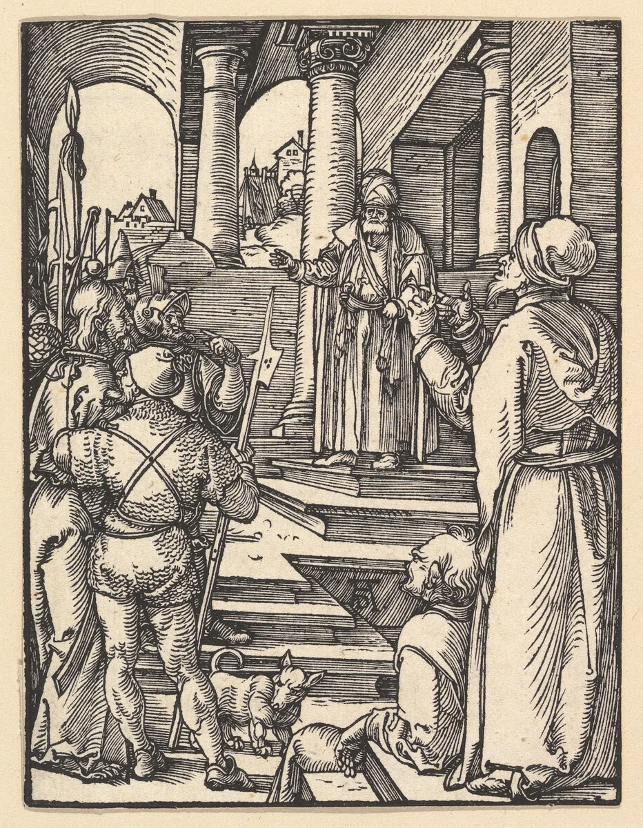 Christ before Pilate, from "The Small Passion" by Albrecht Dürer, print, 1508-1509