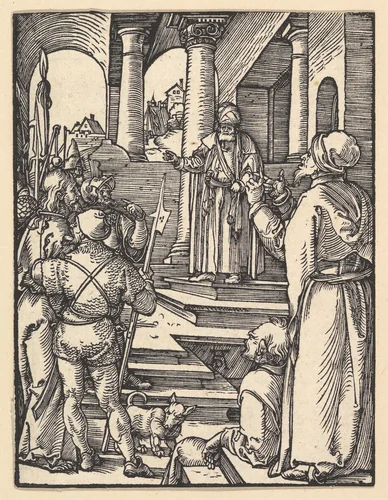 Christ before Pilate, from "The Small Passion" by Albrecht Dürer, print, 1508-1509