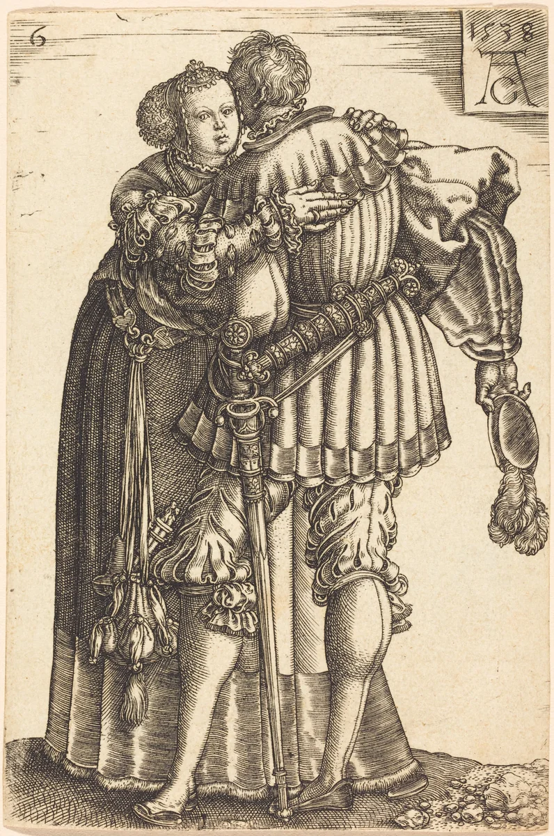 Large Wedding Dancers by Heinrich Aldegrever, print, 1538