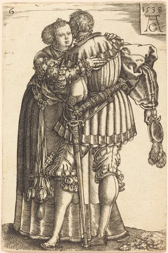 Large Wedding Dancers by Heinrich Aldegrever, print, 1538
