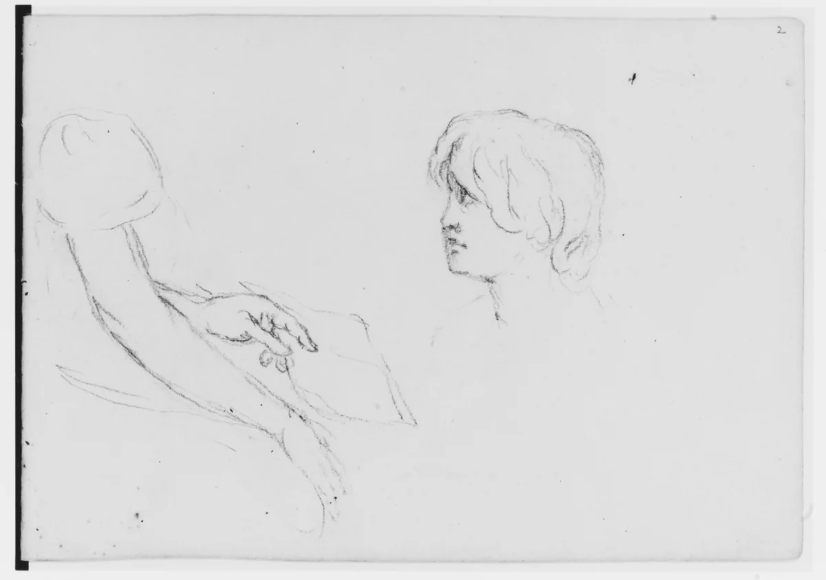 Figure Study (from Sketchbook) by Asher Brown Durand, artwork, 1796-1886