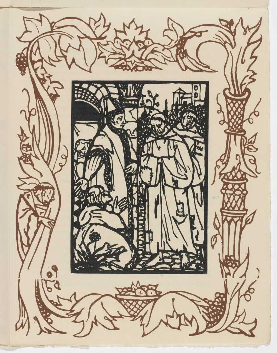 Plate (page 75) from Les Petites Fleurs de St. François (The Little Flowers of St. Francis) by Émile Bernard, illustrated book, 1928