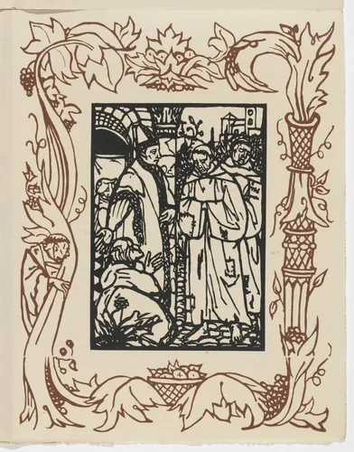 Plate (page 75) from Les Petites Fleurs de St. François (The Little Flowers of St. Francis) by Émile Bernard, illustrated book, 1928