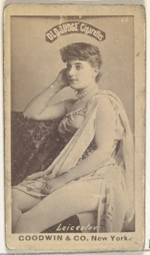 Leicester, from the Actors and Actresses series (N171) for Old Judge Cigarettes by Goodwin & Company, photograph, 1886-1890