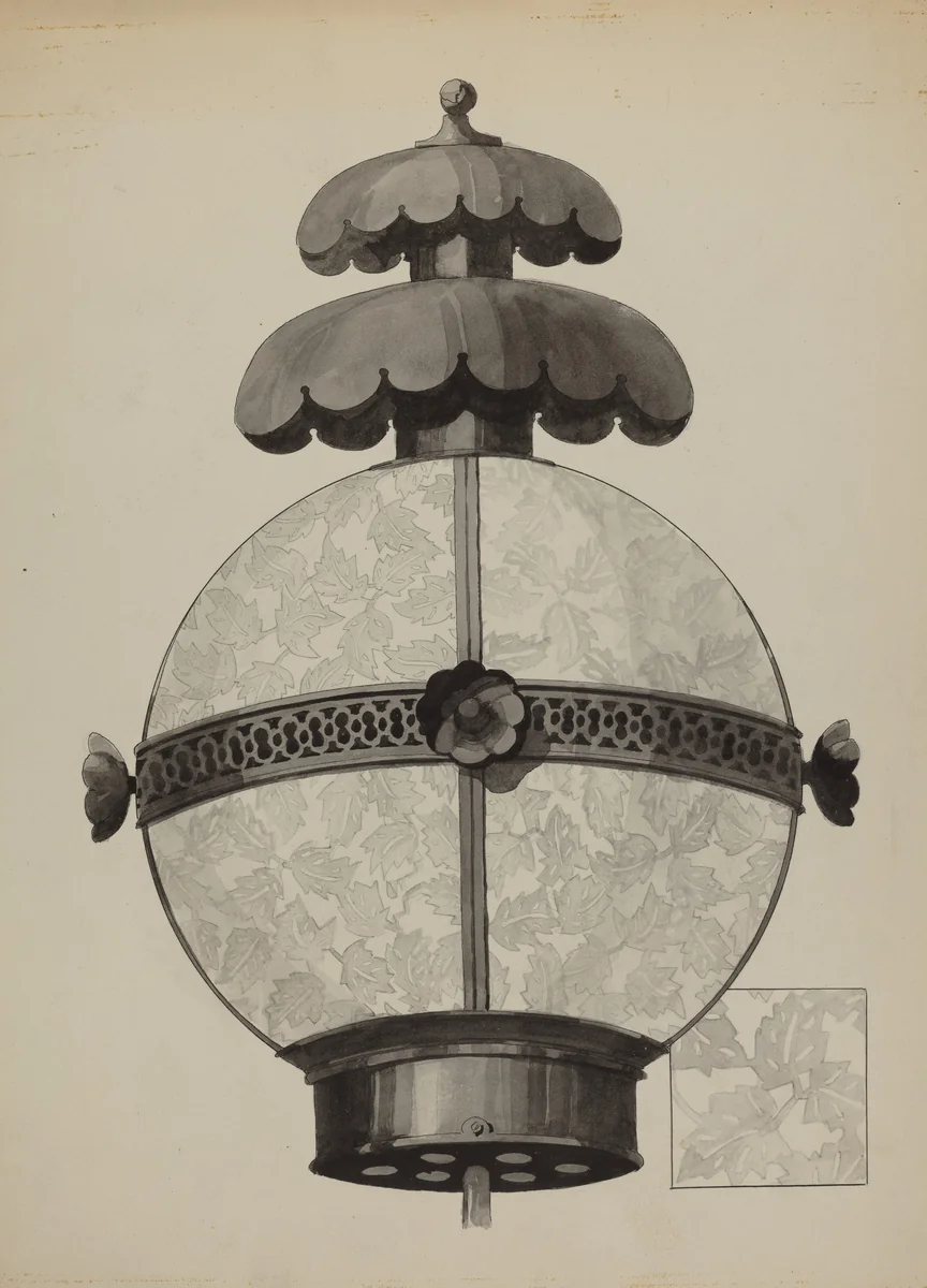 Garden Lamp by Florence Huston, index of american design, 1937