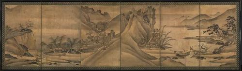 Landscape of the Four Seasons by Yi Sumun, painting, 1450-1499