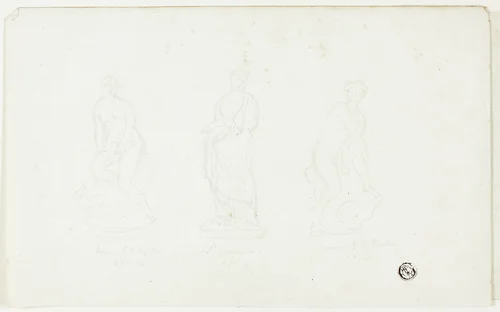 Venus, Saint Susanna, Mercury by M. Pigalle by Unknown Artist, drawing, 1800-1899