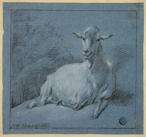 Shegoat by Hendrik Willem Schweickhardt, drawing, 1766-1797