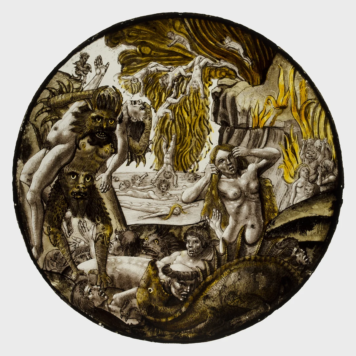 Roundel with Souls Tormented in Hell by Dieric Bouts, other, 1500-1510