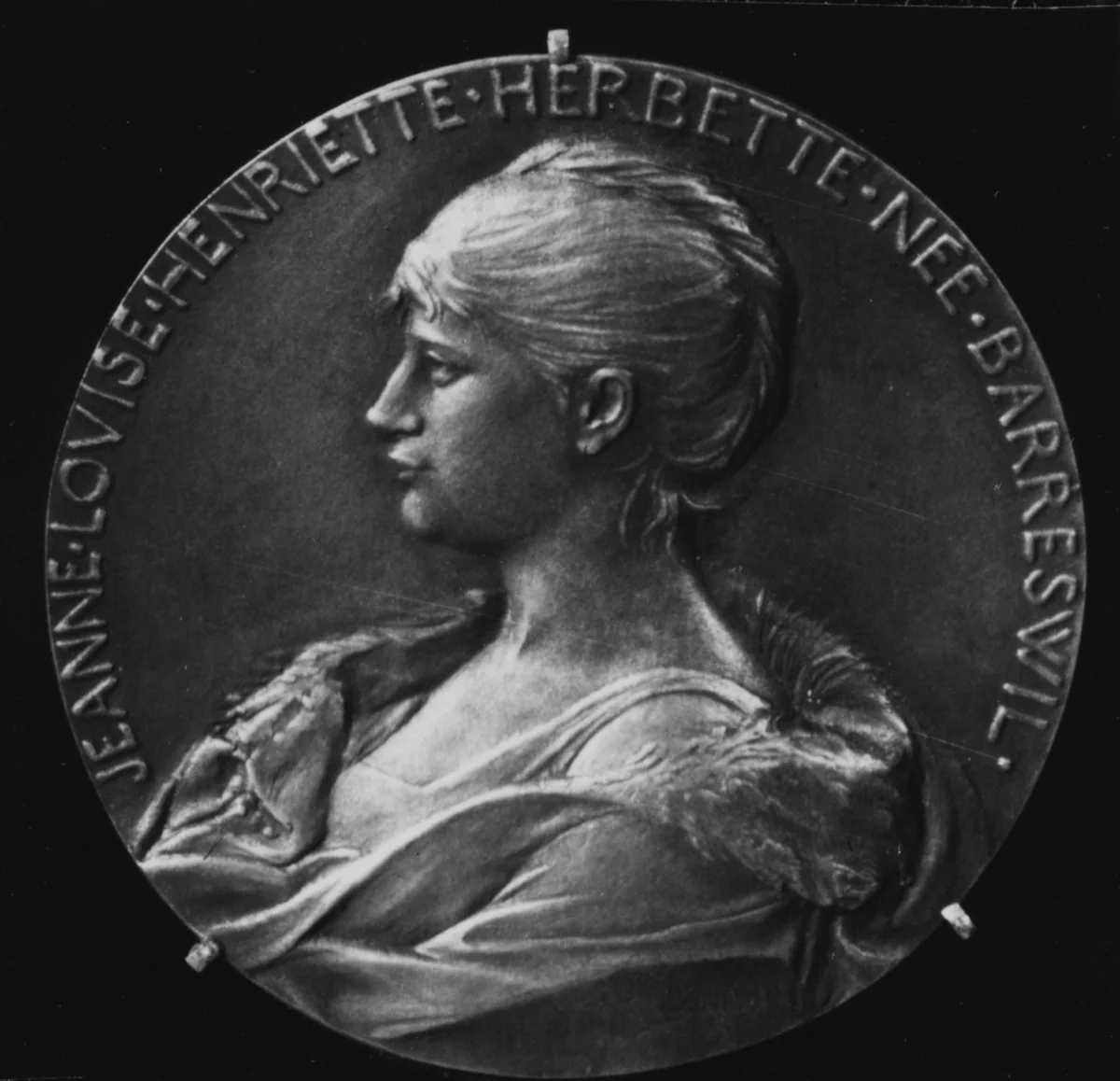 Portrait of Mme. Herbette by Louis-Oscar Roty, metalwork, 1887