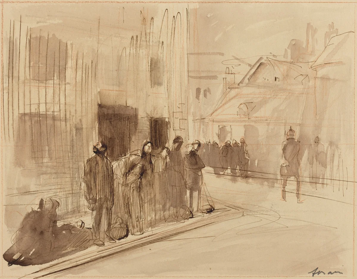 En esclavage by Jean-Louis Forain, drawing, 1914-1919
