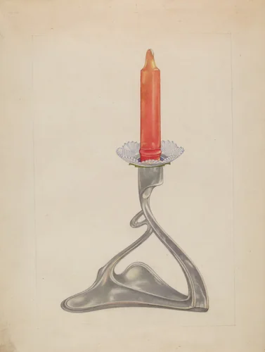 Candlestick by Arthur Wegg, index of american design, 1936