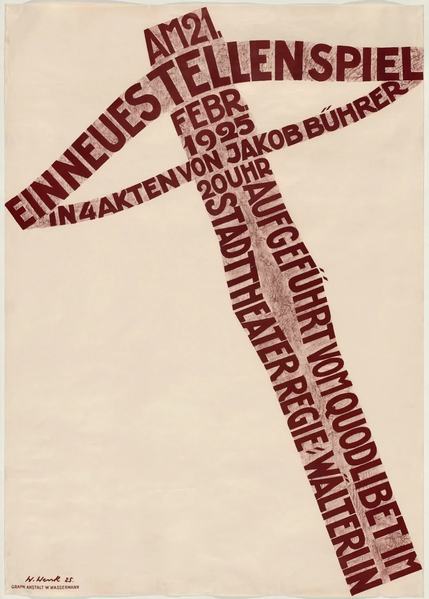 Einneues Tellenspiel, In 4 Akten von Jakob Buhrer by Wilhelm Wenk, design, 1925