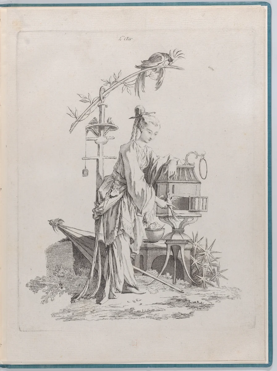 Air, from The Four Elements by Pierre Alexandre Aveline, print, 1738-1749