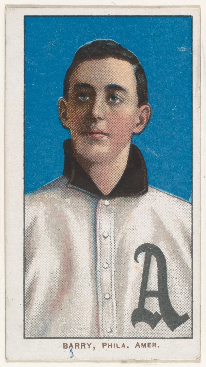 Barry, Philadelphia, American League, from the White Border series (T206) for the American Tobacco Company by American Tobacco Company, print, 1909-1911