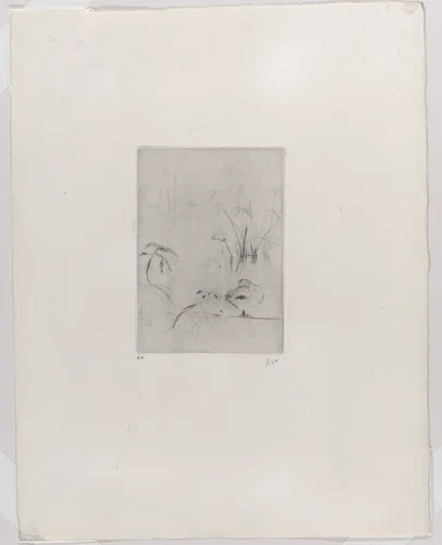 Duck and Reeds by Berthe Morisot, print, 1889