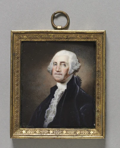 Portrait of George Washington by William Russell Birch, painting, 1790-1799